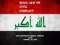 Iraq: I&W of Civil Conflict