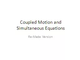 Coupled Motion and Simultaneous Equations