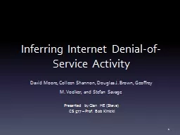 Inferring Internet Denial-of-Service Activity
