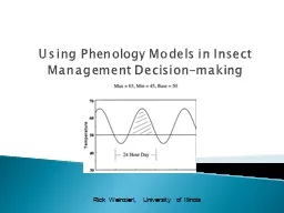 Using Phenology Models in Insect Management Decision-making