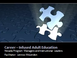 Career – Infused Adult Education
