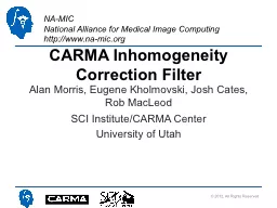 CARMA Inhomogeneity Correction Filter