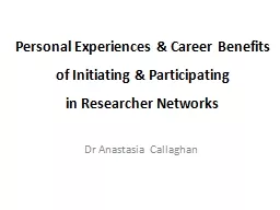 Personal Experiences & Career Benefits