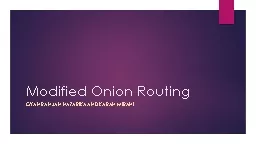 Modified Onion Routing
