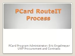 PCard RouteIT Process