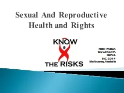 Sexual And Reproductive Health and Rights