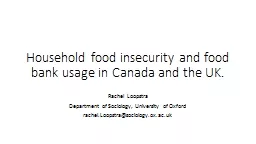 Household food insecurity and food bank