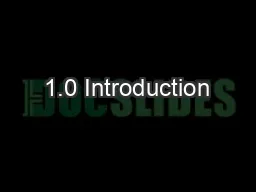1.0 Introduction