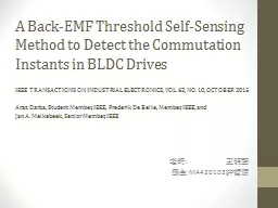 A Back-EMF Threshold Self-Sensing