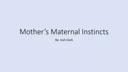 Mother’s Maternal Instincts