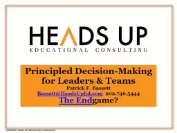 Principled Decision-Making for Leaders & Teams