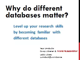 Why do different databases matter?