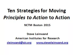Ten Strategies for Moving