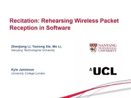 Recitation: Rehearsing Wireless Packet Reception in Softwar