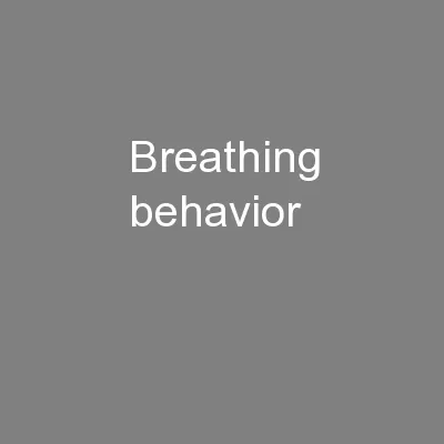 Breathing behavior