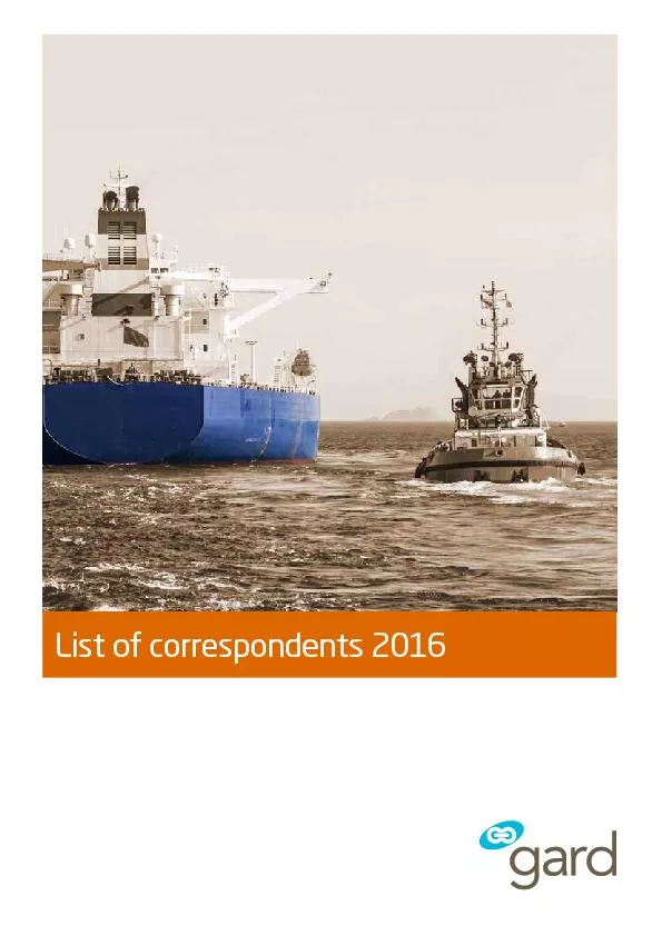 List of correspondents 2016