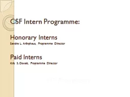 CSF Intern