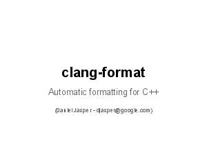 Clang format automatic formatting for c  