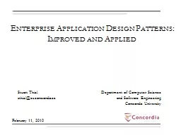 Enterprise Application Design Patterns: