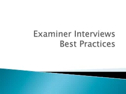 Examiner Interviews