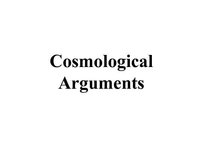 a priori argument for the existence of God. 