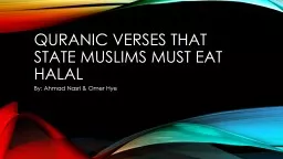 Quranic Verses That State Muslims Must Eat Halal