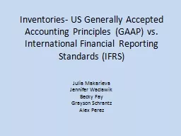 Inventories- US Generally Accepted Accounting Principles (G