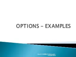 OPTIONS - EXAMPLES