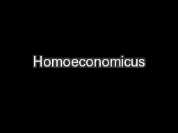 Homoeconomicus