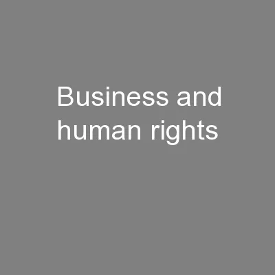 Business and human rights