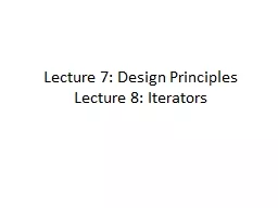 Lecture 7: Design Principles