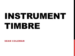 Instrument Timbre