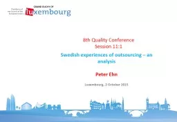 Swedish experiences of outsourcing – an analysis