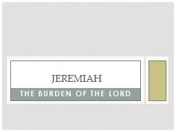 THE Burden of the Lord