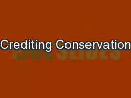 Crediting Conservation