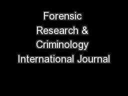 Forensic Research & Criminology International Journal