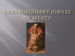 Extraordinary Jubilee of Mercy