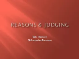 Reasons & Judging