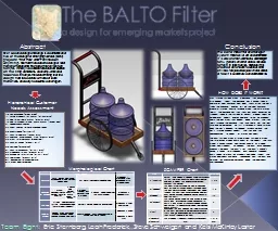 The BALTO Filter