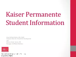 Kaiser Permanente Student Information
