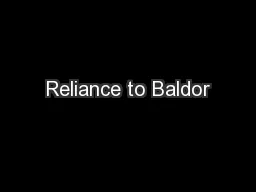 Reliance to Baldor