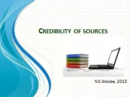 Credibility of sources