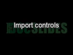 Import controls