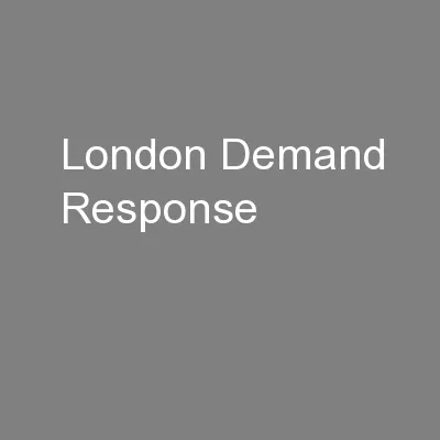 London Demand Response