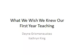 What We Wish We Knew Our First Year Teaching