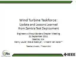 Wind Turbine Taskforce: