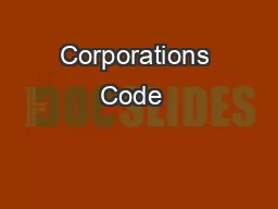 Corporations Code  