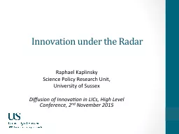 Innovation under the Radar