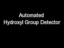 Automated Hydroxyl Group Detector
