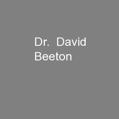 Dr.  David Beeton